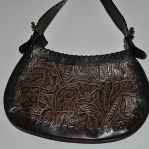 Classiques Entier Brown Etched Hobo Purse